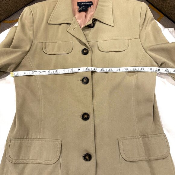 Vintage Tristan & Iseut Tan Safari Inspired Jacket, Size 11 - Picture 12 of 15